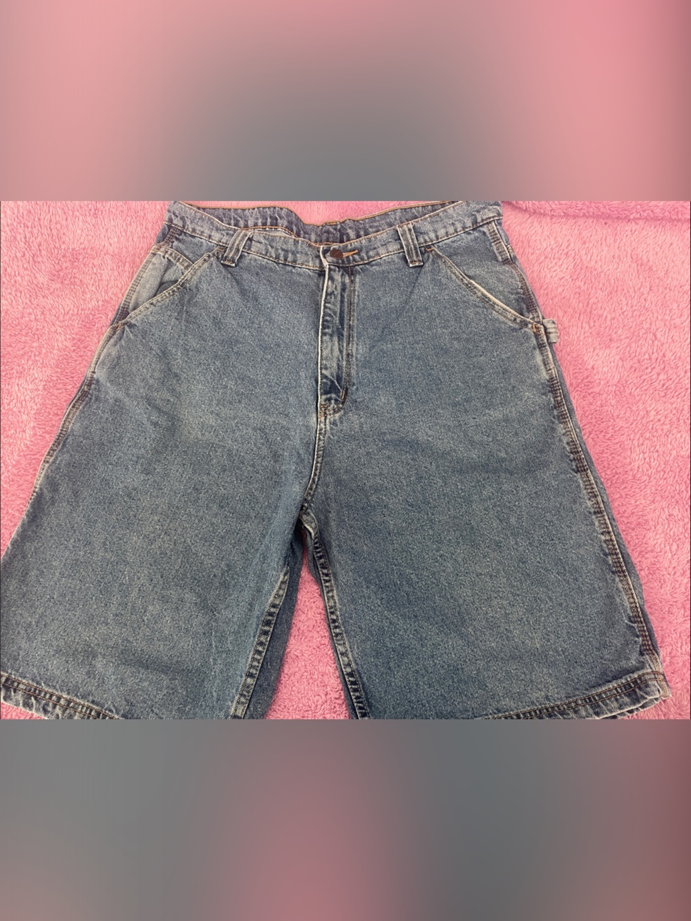 R.K. Blue Denim Carpenter Shorts